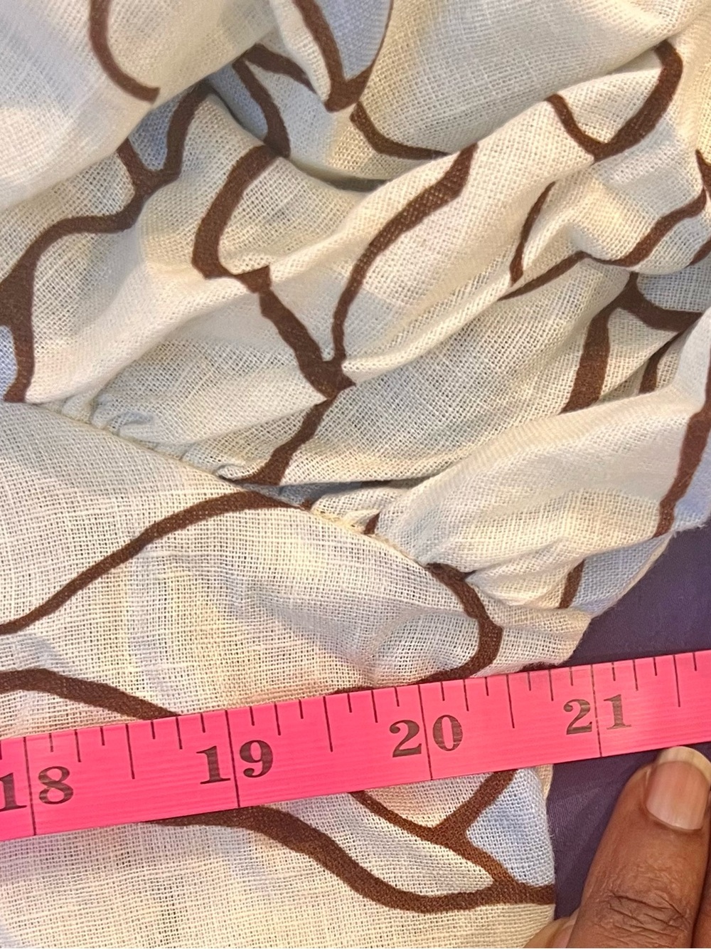 Rachel Zoe Linen Blend Floral Print Peasant Blouse Blue Cream Puff Sleeve Chic M - Picture 8 of 8